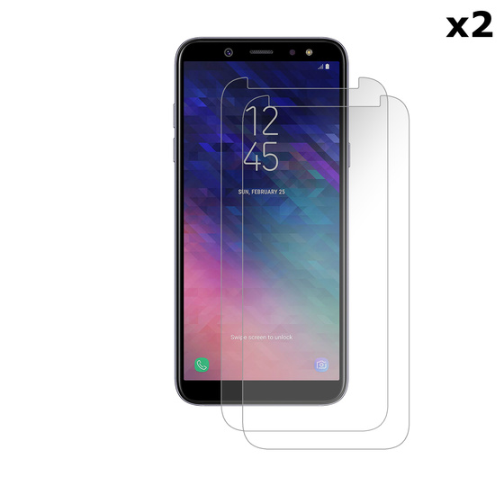 2x Echt Glas Panzerfolie fr Samsung Galaxy A6 2018