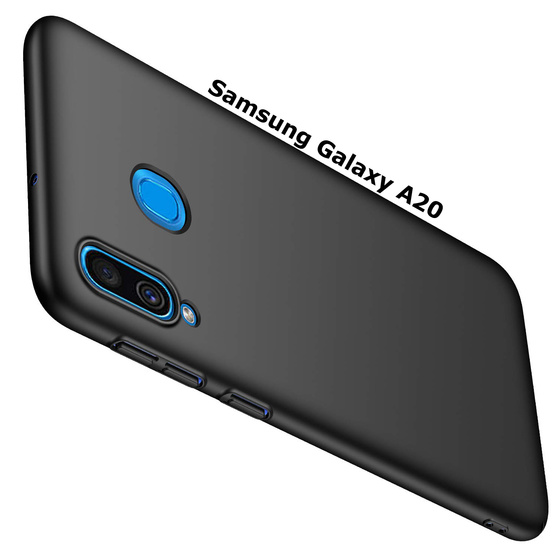 Schwarze Schutzhlle aus Silikon fr Samsung Galaxy A20