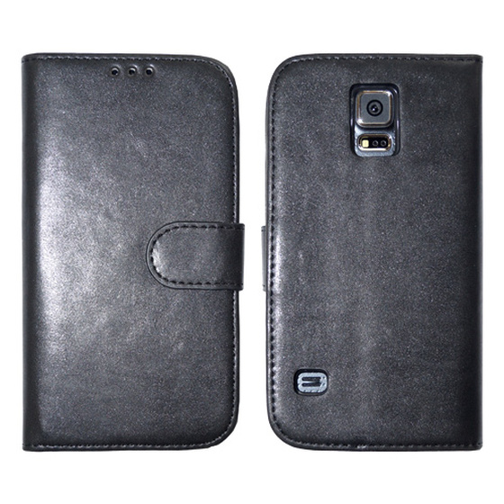 Kunstleder Bookstyle Tasche mit Lasche fr Samsung G900F Galaxy S5 - Black