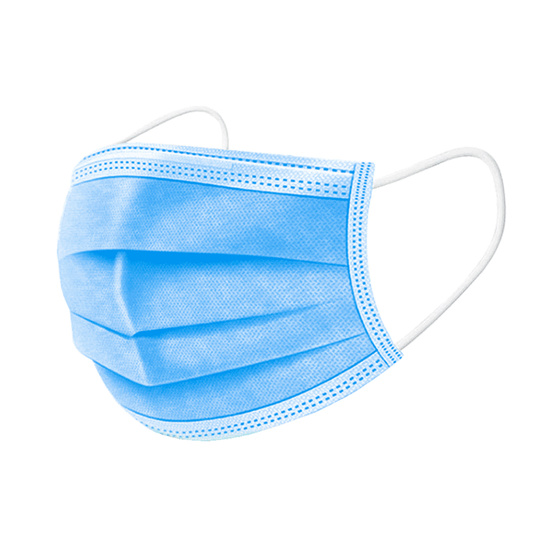 Dreilagige Atemschutzmaske aus Vlies in  Blau x10