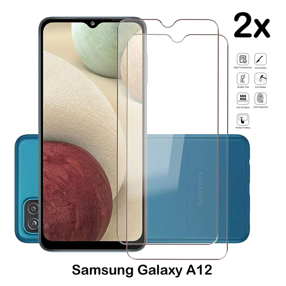 2x Schutzglas fr Samsung Galaxy A12