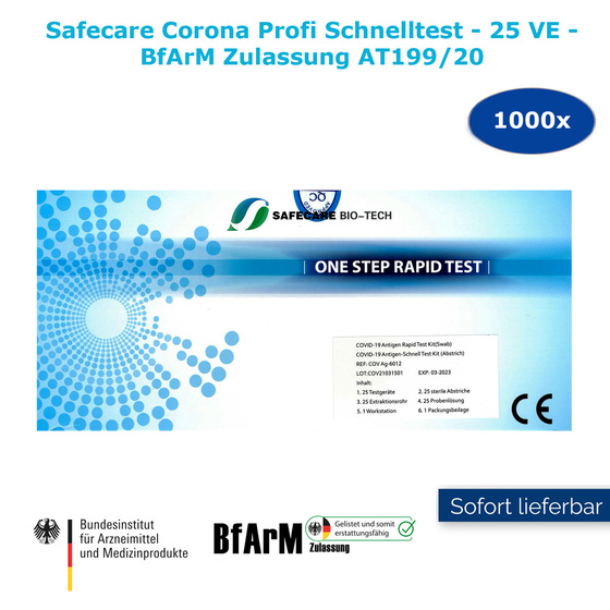 Safecare Covid-19 Antigen Rapid Test Kit 1000x