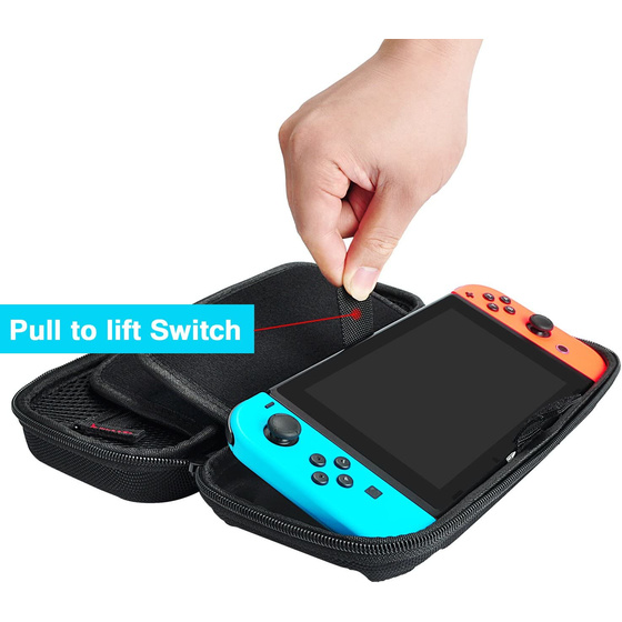 Tasche Kompatibel mit Nintendo Switch und New Switch OLED, Harte Tragetasche Hlle Case fr die Nintendo Switch