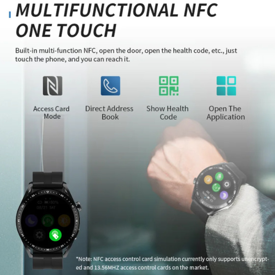 Smartwatch 2023 NFC 1,39 Zoll