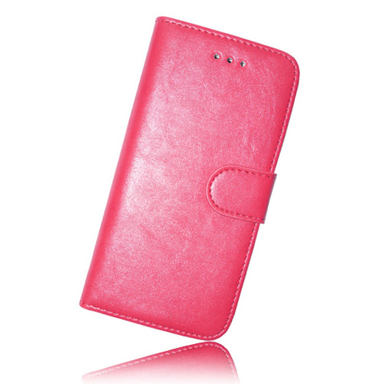 Kunstleder Bookstyle Tasche mit Lasche fr iPhone 5 5S SE in Pink