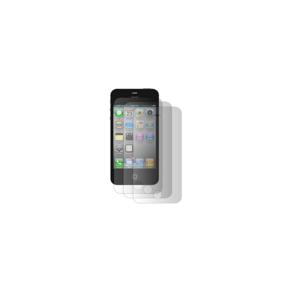 3x Echt Glas Panzerfolie für iPhone 4 / 4S