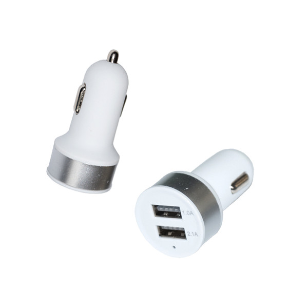 2er USB KFZ Adapter 3.1A Silber