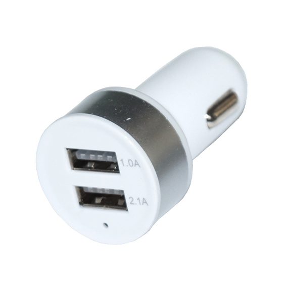 2er USB KFZ Adapter 3.1A Silber