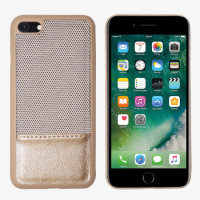 Backcover Stoff für iPhone 7 / 8 Gold