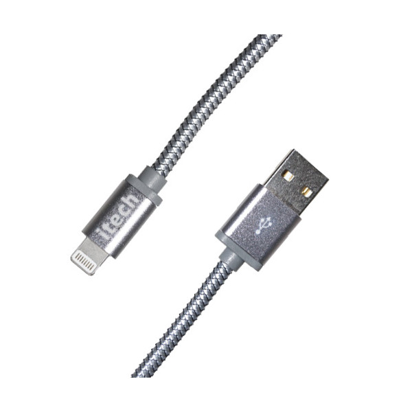 i Tech 2 Meter Ladekabel Datenkabel für iPhone 5,5S,5C,6S,6+,7,7+,8,8+,X,XS,XS MAX,11,11Pro,11PRO MAX Silber