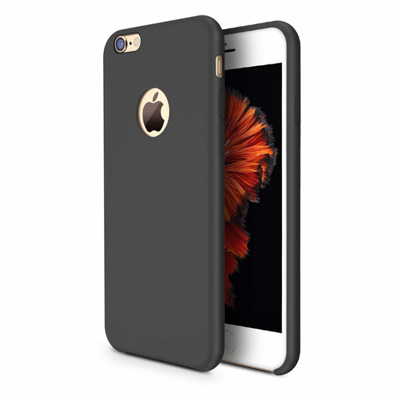 Schwarze Schutzhlle aus Silikon fr Apple iPhone 6 / 6S