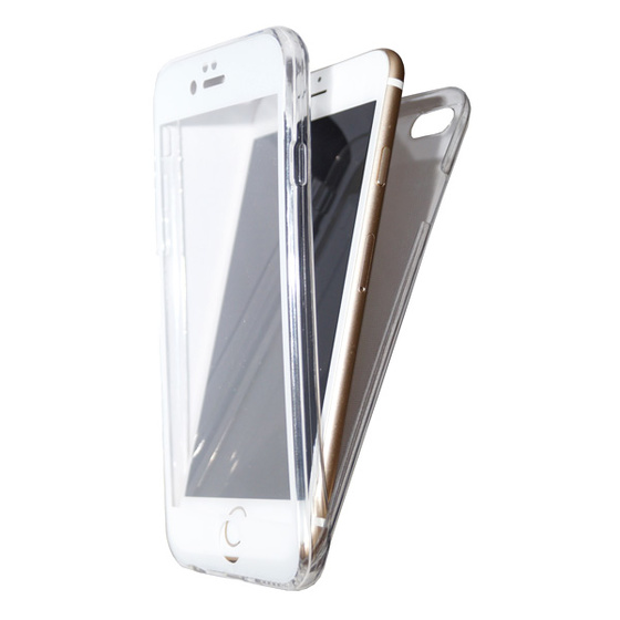 Ultra Dnne 360 Front + Back TPU Hlle fr iPhone 6 / 6S Wei