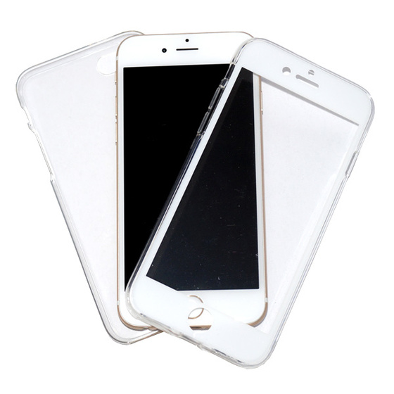 Ultra Dnne 360 Front + Back TPU Hlle fr iPhone 6 Plus / 6S Plus Wei