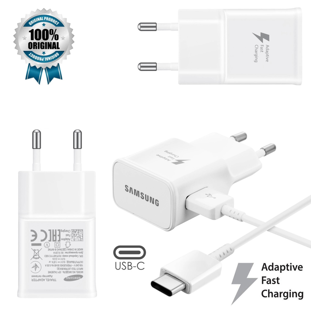 Original Samsung EP-TA20 + Type C Datenkabel  2A...