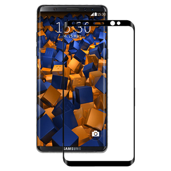 3D Echt Glas Displayschutz Folie fr Samsung Galaxy S8 Plus Curved Black