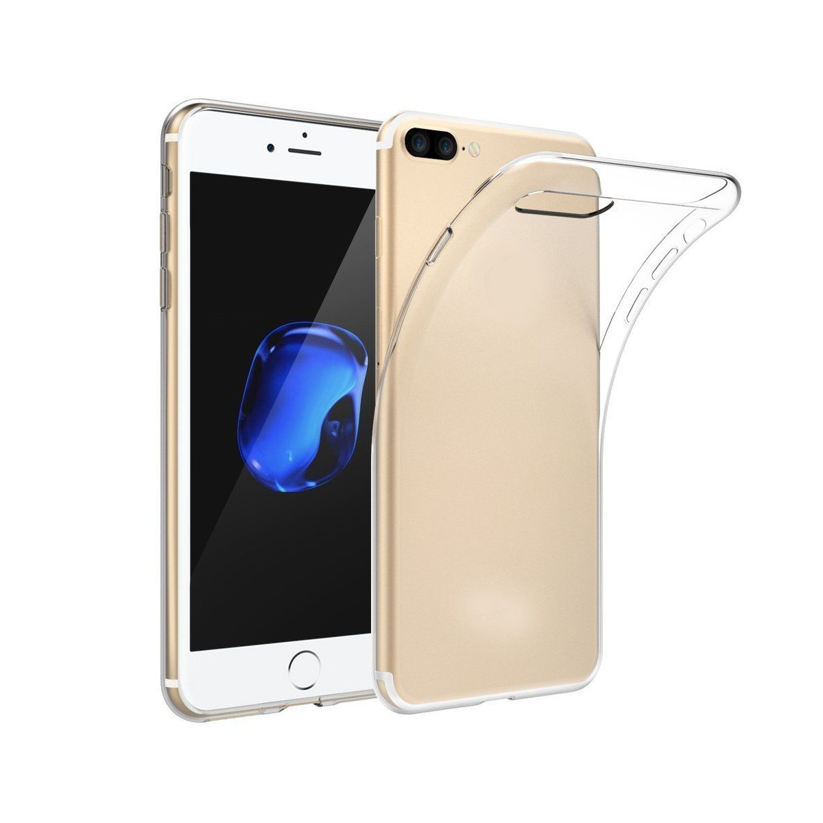 Schutzhülle aus Silikon für iPhone 8 Plus Transpar