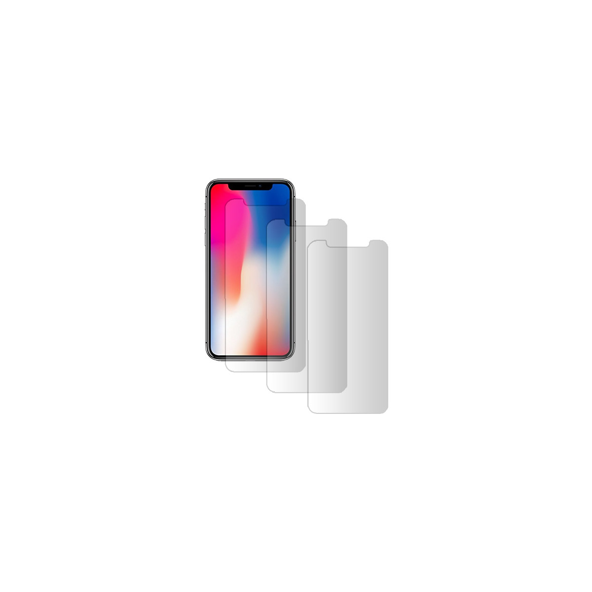 3x Echt Glas Panzerfolie für iPhone X