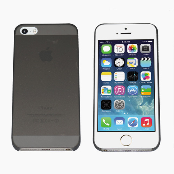 Ultra Dünne Hülle für iPhone 5 Transparent Schwarz