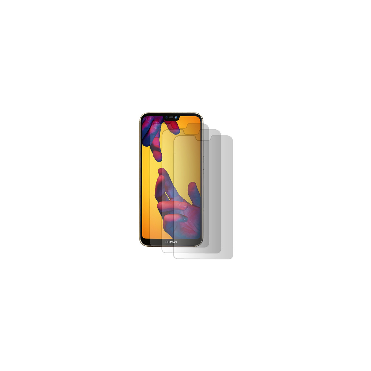 3x Echt Glas Panzerfolie für Huawei P20 Lite