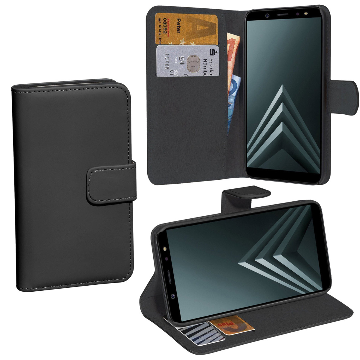 Kunstleder Bookstyle Tasche mit Lasche für Samsung...