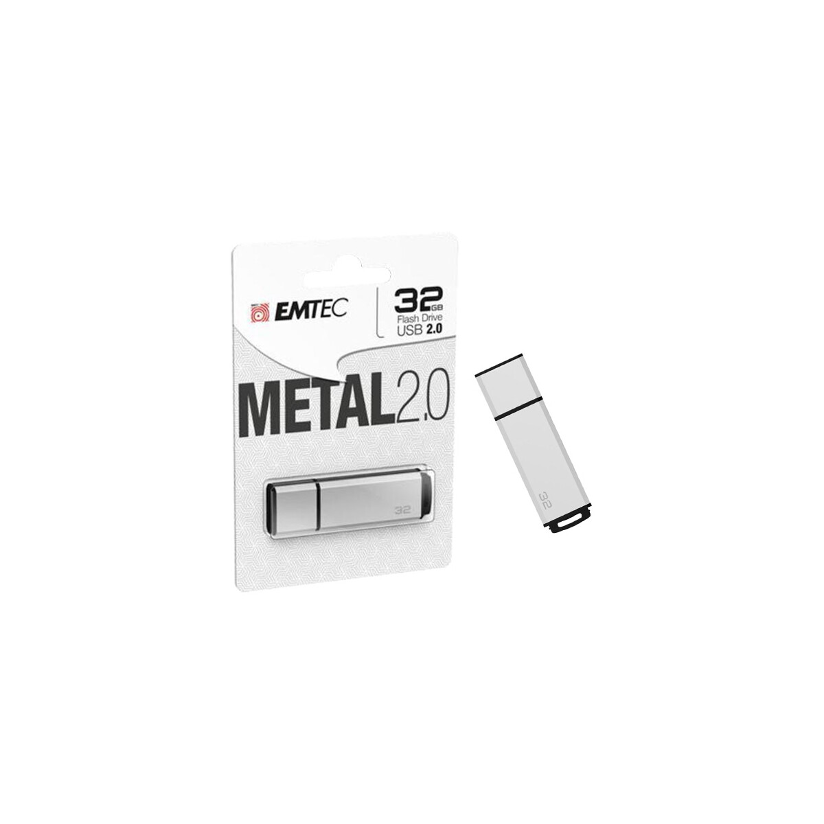 EMTEC 32GB Metal USB Stick USB Flash Drive Speicherstick Sil