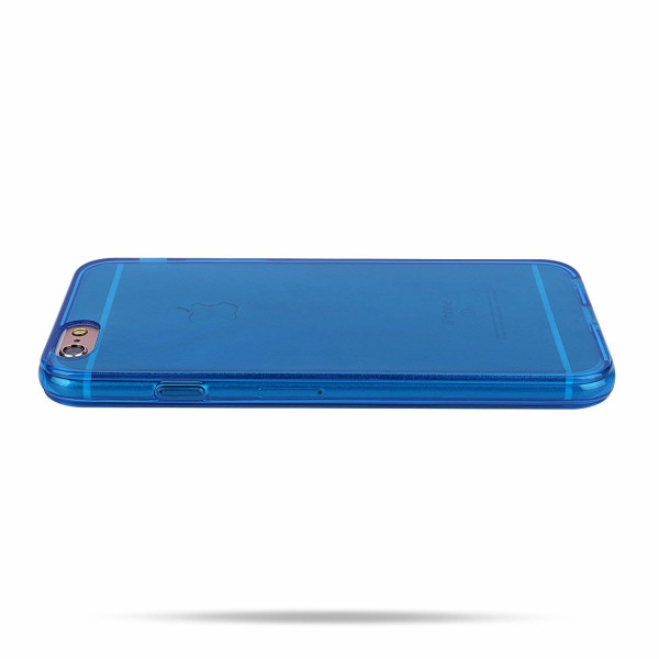 Phoneparts Beneficial Silikon Case fr iPhone 6 / 6S || Transparente Gummi Schutz Hlle in Blau