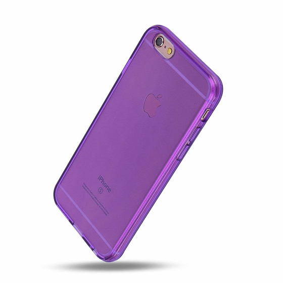 Phoneparts Beneficial Silikon Case für iPhone 6 Plus + / 6S Plus + || Transparente Gummi Schutz Hülle in Lila