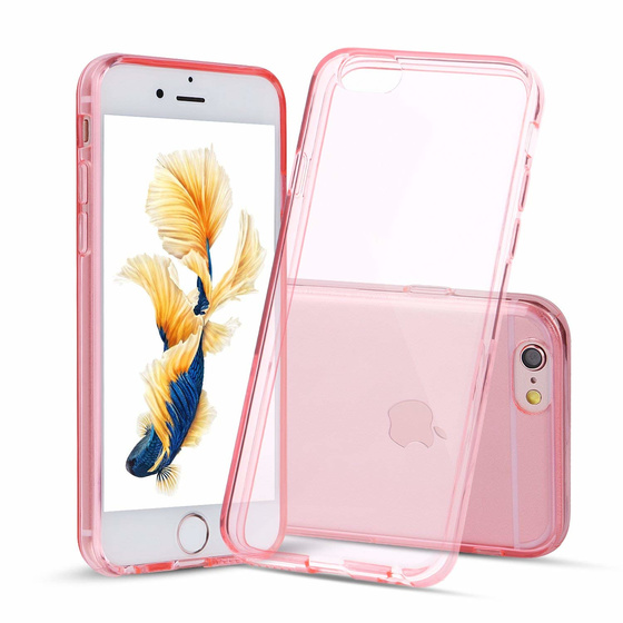 Phoneparts Beneficial Silikon Case für iPhone 6 Plus + / 6S Plus + || Transparente Gummi Schutz Hülle in Pink