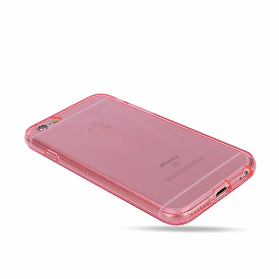 Phoneparts Beneficial Silikon Case für iPhone 6 Plus + / 6S Plus + || Transparente Gummi Schutz Hülle in Pink