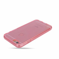Phoneparts Beneficial Silikon Case für iPhone 6 Plus + / 6S Plus + || Transparente Gummi Schutz Hülle in Pink