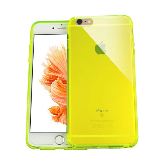 Phoneparts Beneficial Silikon Case für iPhone 6 Plus + / 6S Plus + || Transparente Gummi Schutz Hülle in Gelb