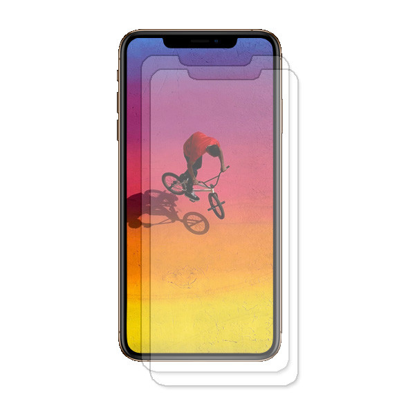 2x Echt Glas Panzerfolie für iPhone Xs