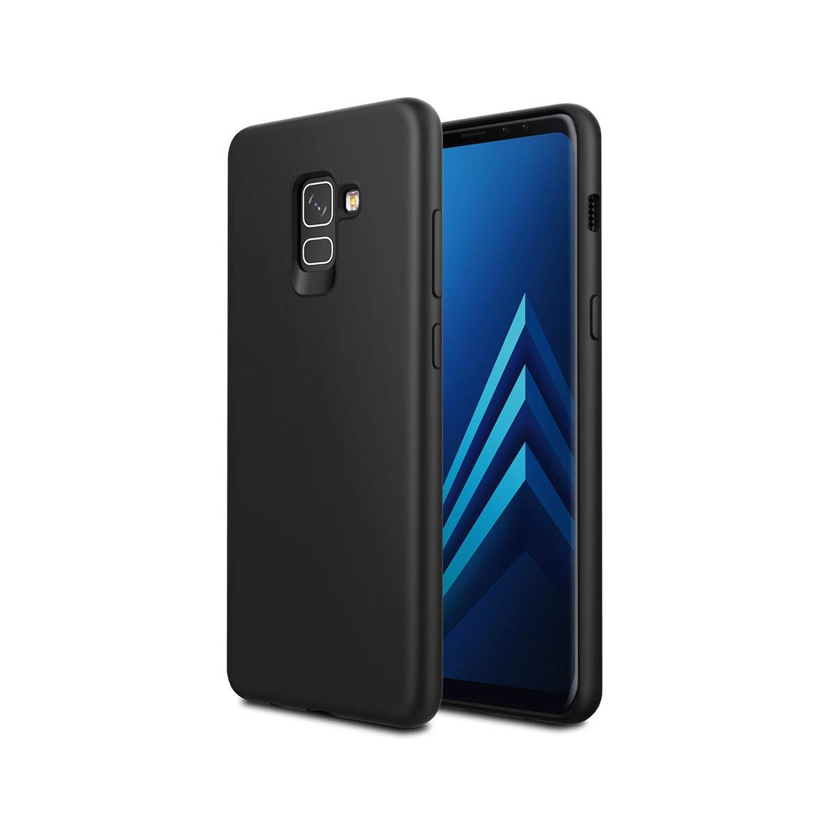 Schwarze Schutzhülle aus Silikon für Samsung...