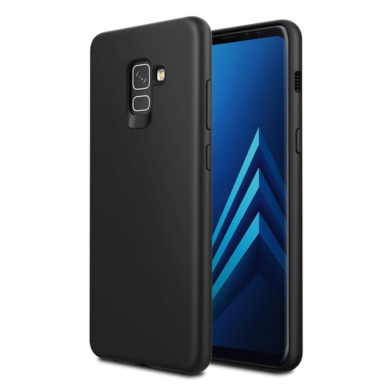 Schwarze Schutzhlle aus Silikon fr Samsung Galaxy A8 2018