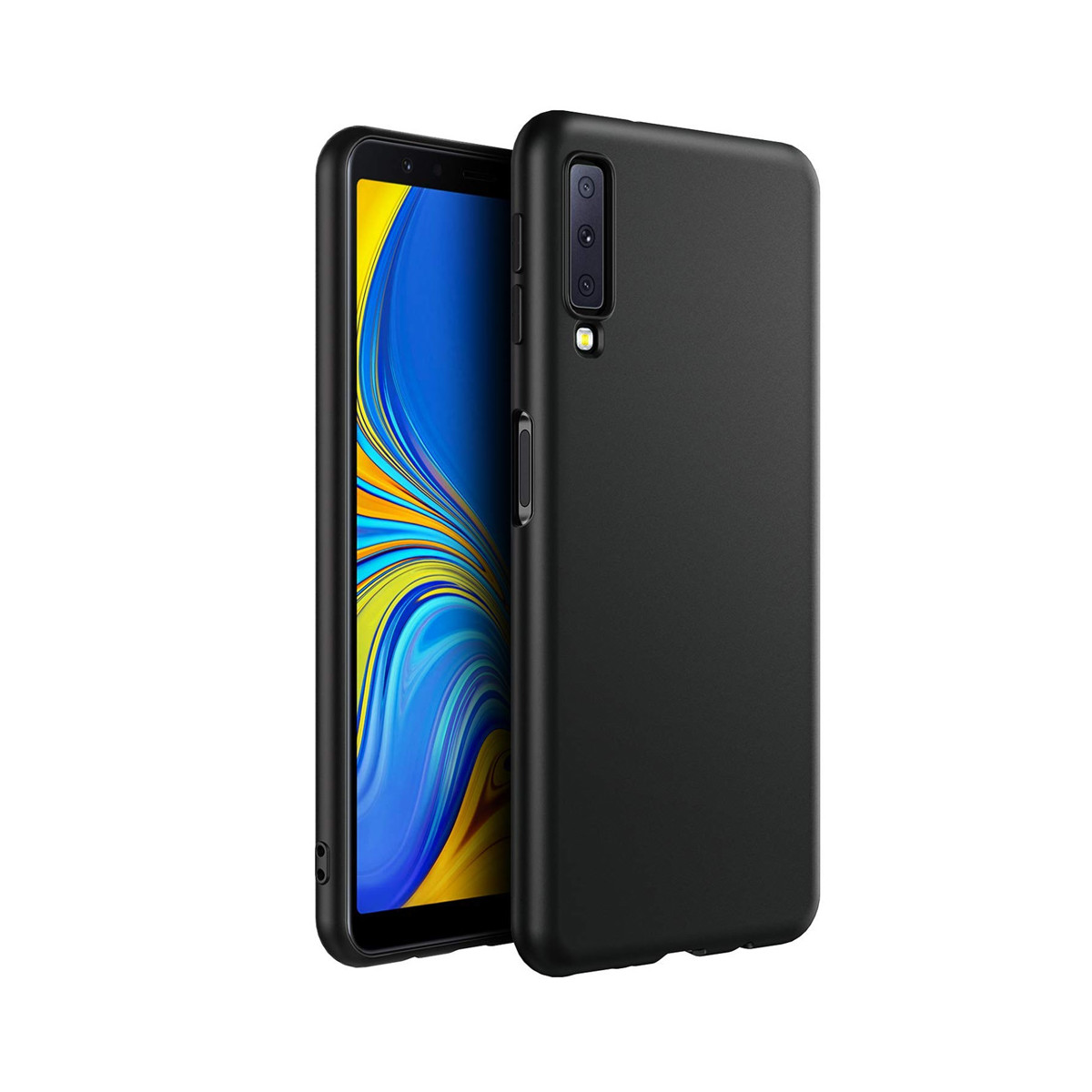 Schwarze Schutzhülle aus Silikon für Samsung...