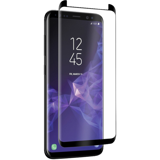 Ultra Dnne TPU Silikon Hlle in Matt Schwarz fr Samsung Galaxy S9 mit 3D Glas
