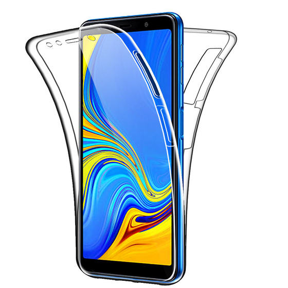 Ultra Dnne 360 Front + Back TPU Hlle fr Samsung Galaxy A7 2018 Transparent