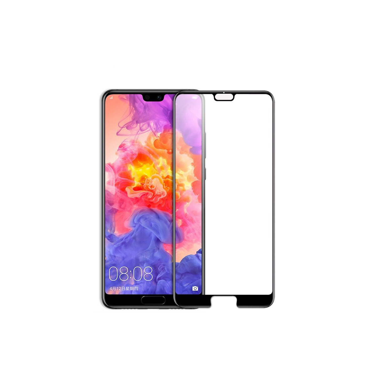 3D Echt Glas Displayschutzfolie für Huawei P20 Pro