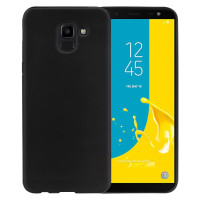 Schwarze Schutzhülle aus Silikon für Samsung Galaxy J6+