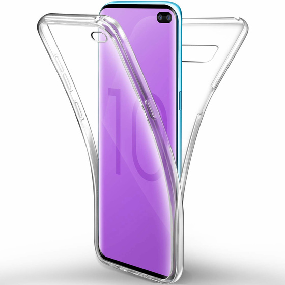 Ultra Dünne 360° Front + Back TPU Hülle für Samsung Galaxy S10e Transparent