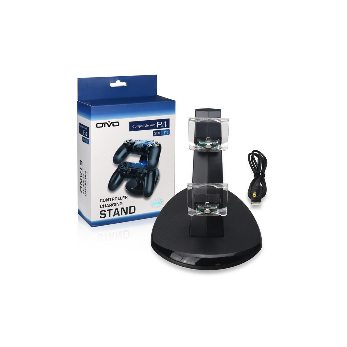 Controllerstand mit Ladefunktion und blauen LEDs für...