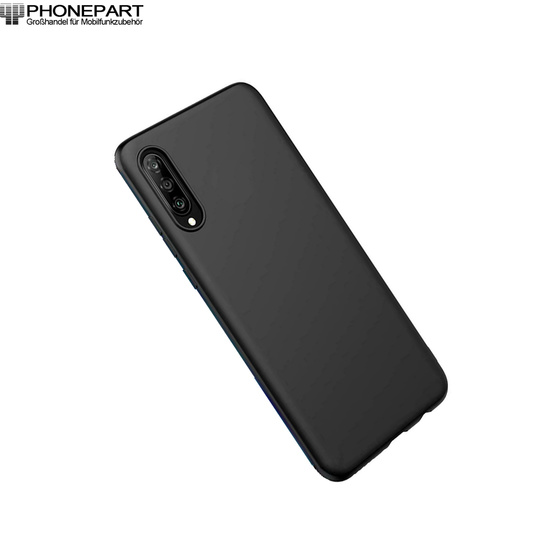 Schwarze Schutzhülle aus Silikon für Huawei Y6 2019 in Schwarz Matt