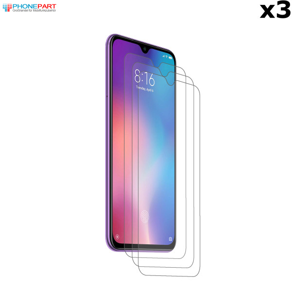 x3 Echt Glas Displayschutzfolie fr Xiaomi Mi 9 SE