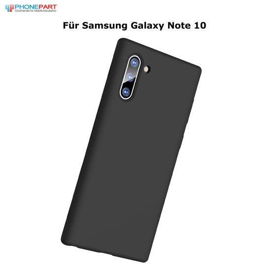 Schwarze Schutzhülle aus Silikon für Samsung Galaxy Note 10