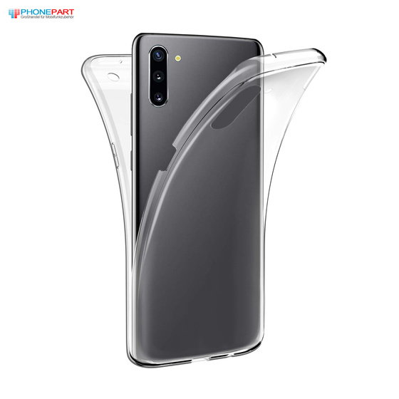 Ultra Dünne 360° Front + Back TPU Hülle für Samsung Galaxy Note 10 Transparent