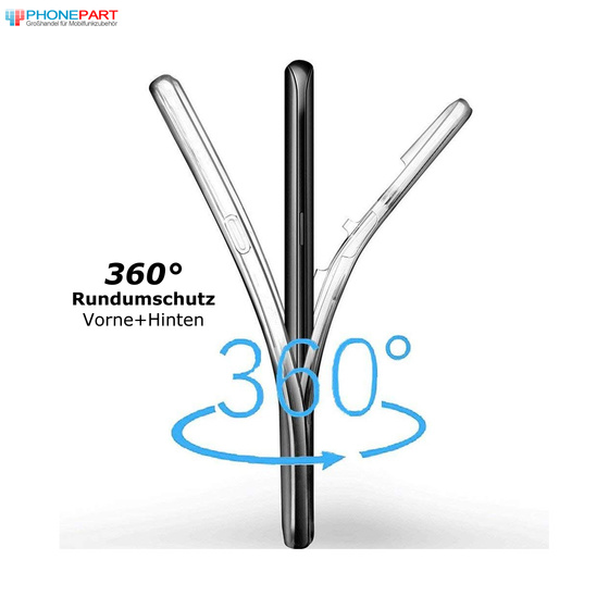 Ultra Dünne 360° Front + Back TPU Hülle für Samsung Galaxy Note 10 Plus Transparent