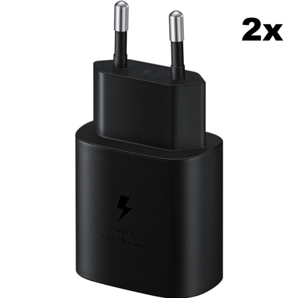Original Samsung EP-TA800 Schnellladegerät für 2x Netzteil Schwarz