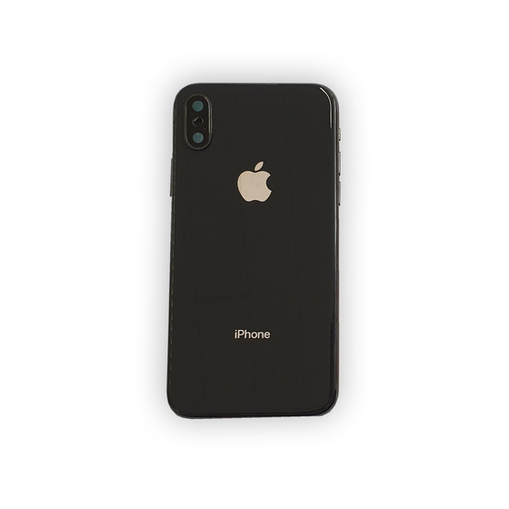 Gehäuse für Apple iPhone X Vormontiert in Schwarz