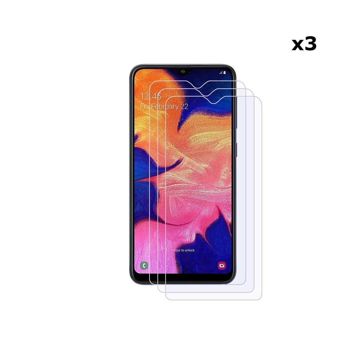 3x Panzerglas für Samsung Galaxy A10
