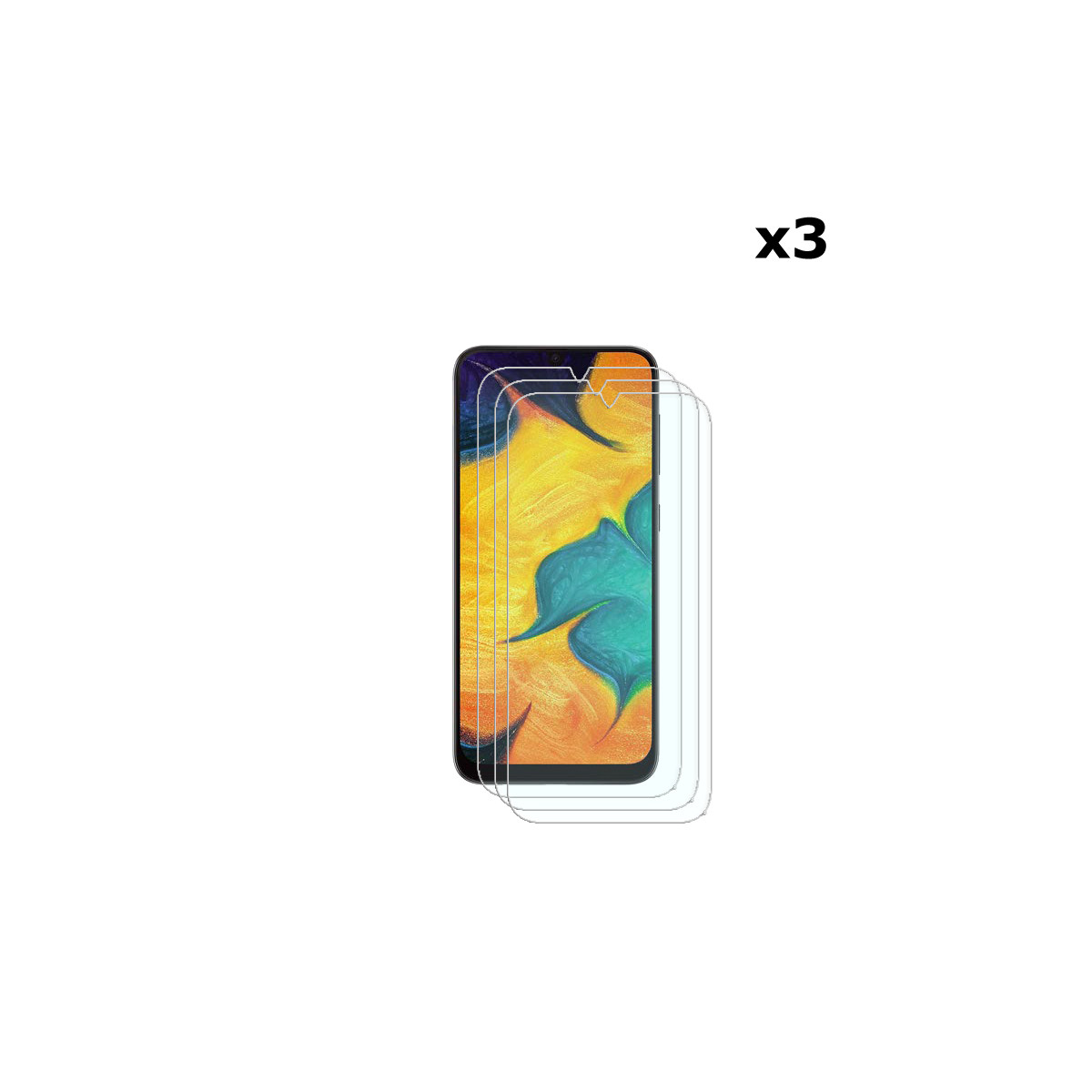 3x Panzerglas für Samsung Galaxy A30